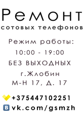 Ремонт сотовых телефонов в Жлобине